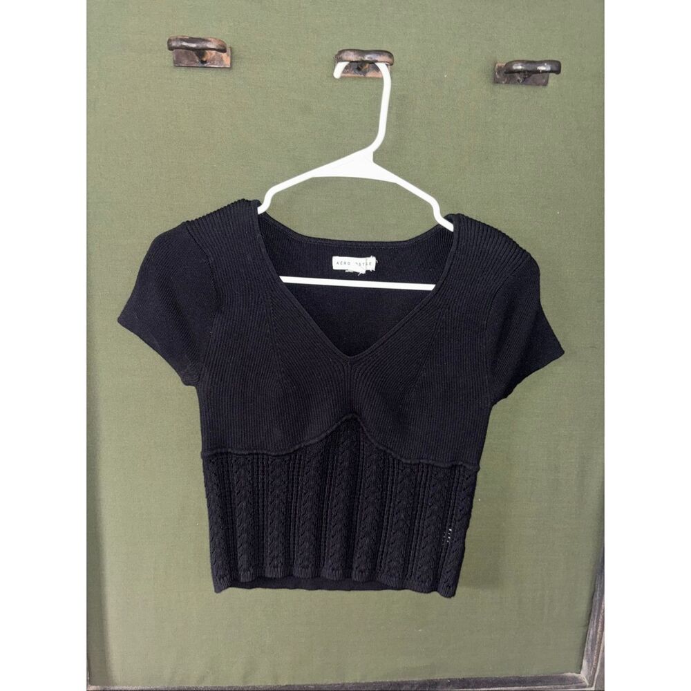 Aeropostale Black knit Top Size large